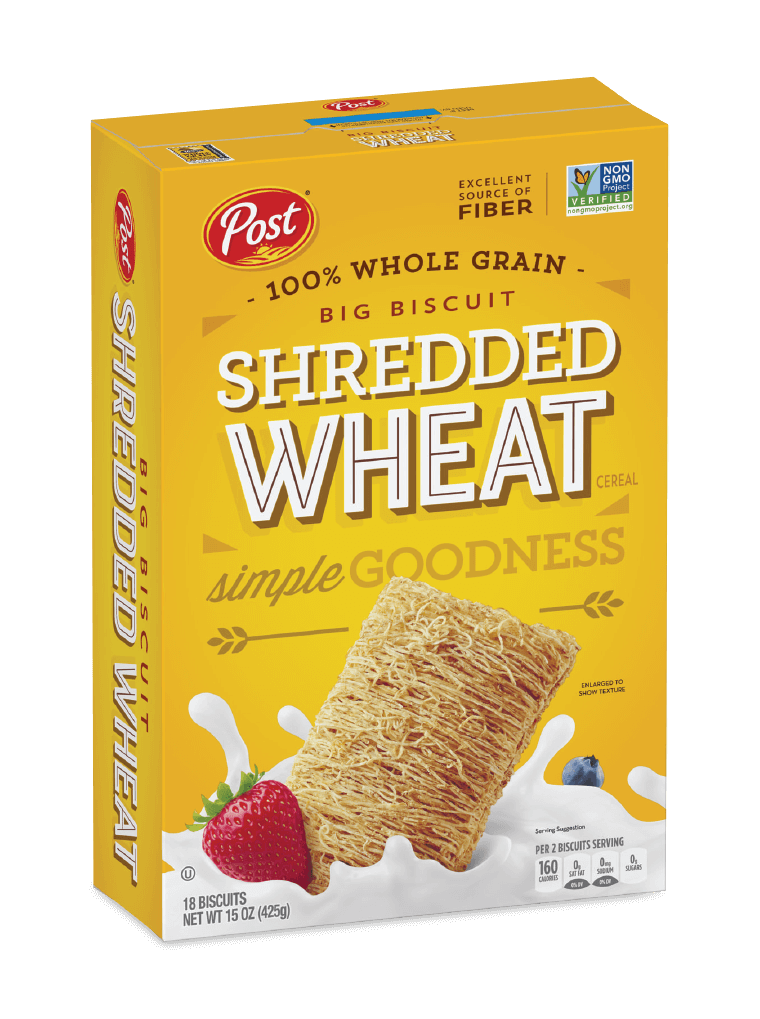 Post Shredded Wheat whole grain box